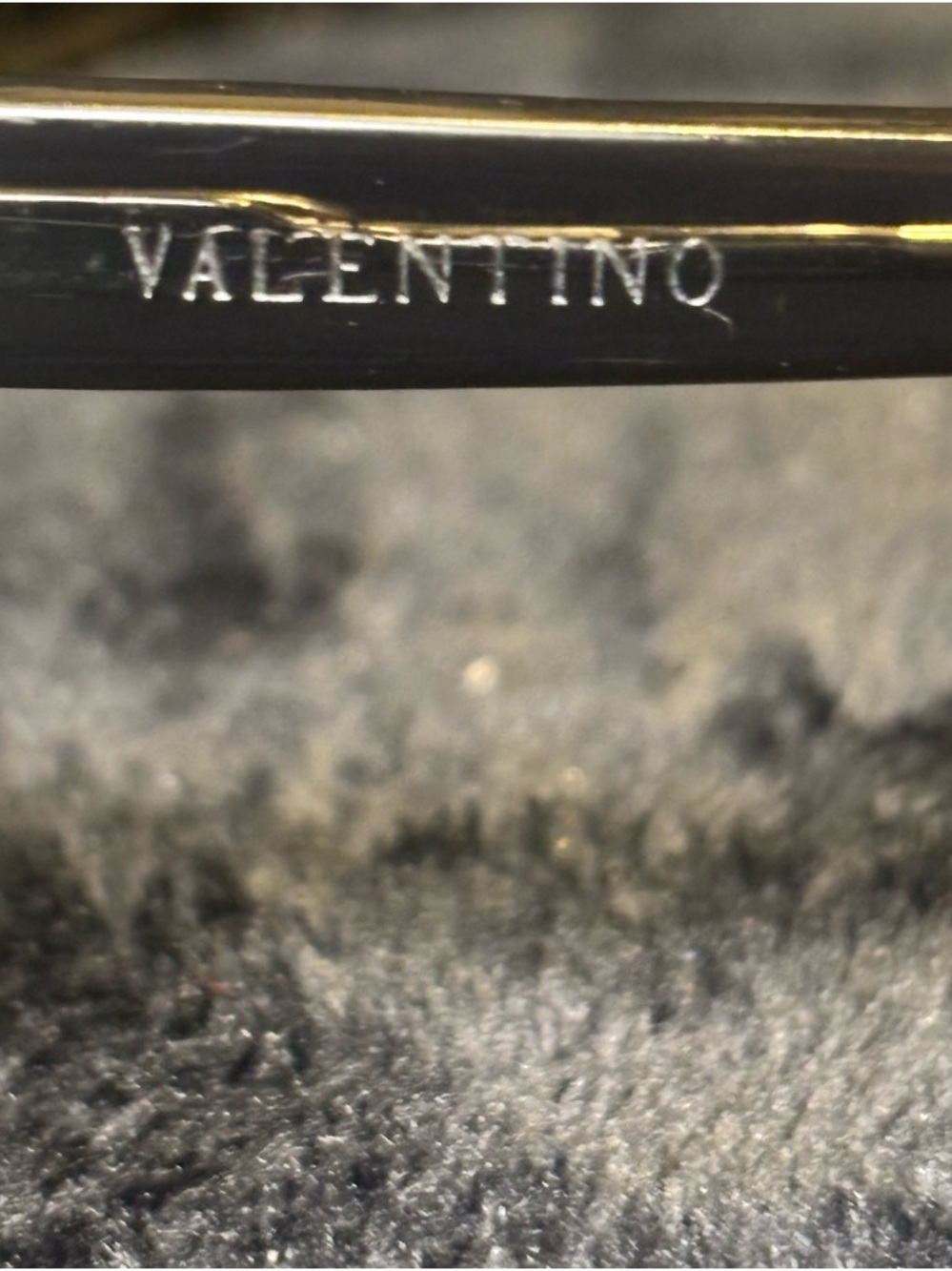 Valentino Black Shield Sunglasses with crystal Stud Accents - Picture 4 of 6
